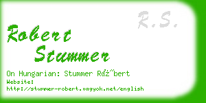 robert stummer business card